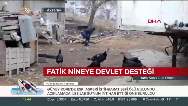 Hindileri çalınan Fatik nineye, Aksaray İl Tarım Müdürlüğü hediyeler
