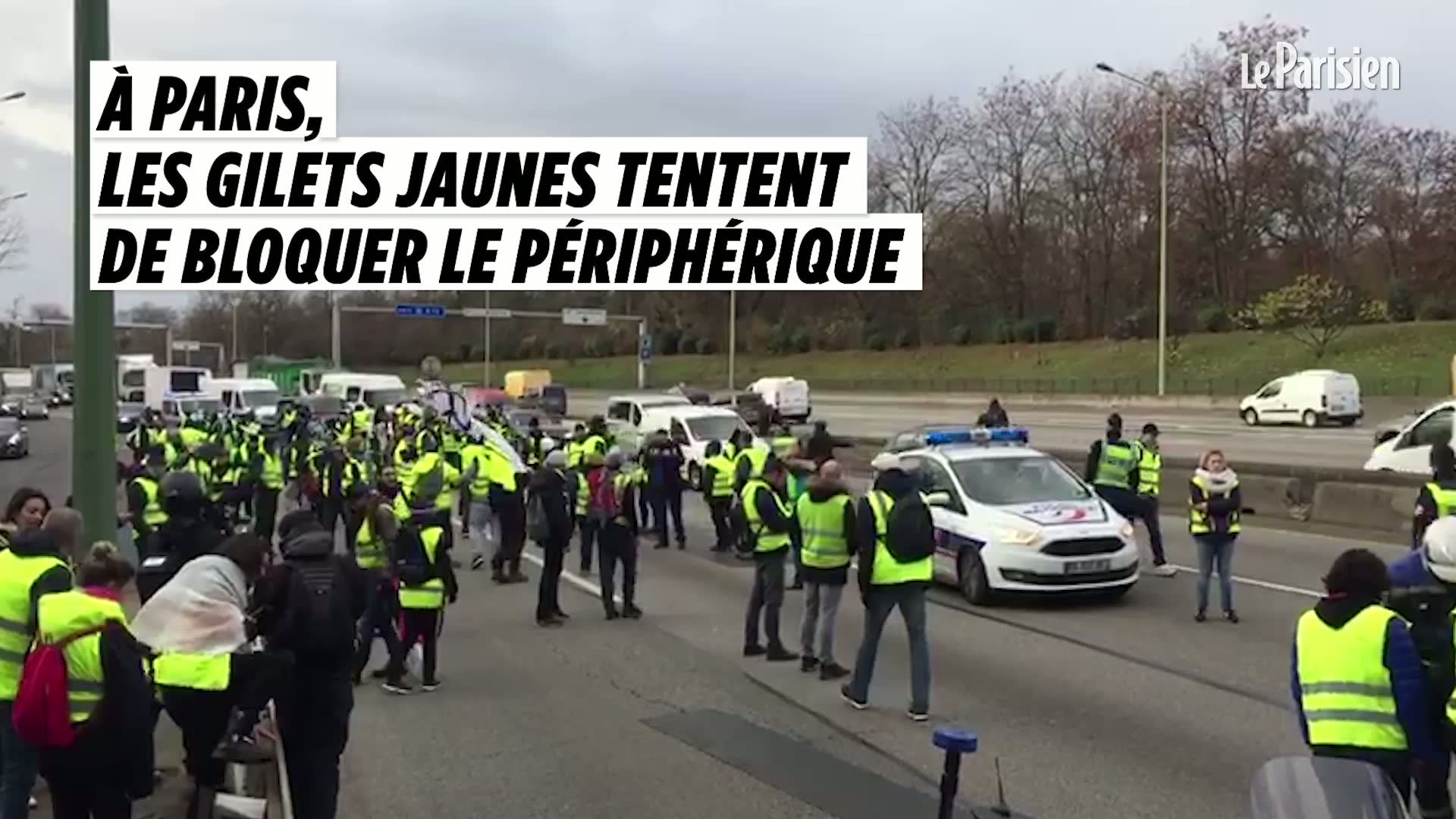 À Paris, les Gilets jaunes tentent de bloquer le périphérique - Vidéo  Dailymotion