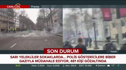 Macron 100 bine yakın polisle önlem aldı