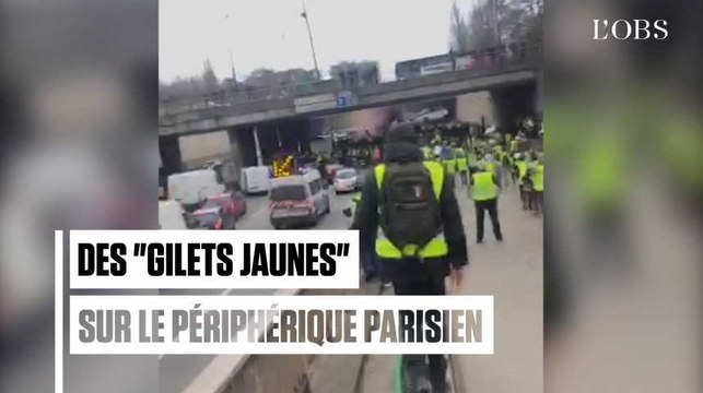 Un groupe de gilets jaunes tente de bloquer le périphérique Porte Maillot