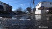 Neighborhoods inundated by heavy street flooding