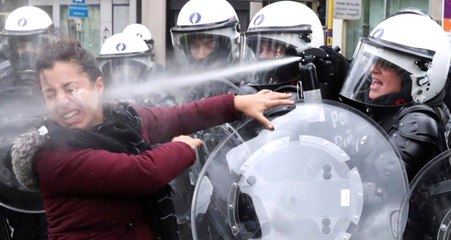 Sarı Yelekliler'in Brüksel'deki Protestosunda En Az 100 Eylemci Gözaltına Alındı