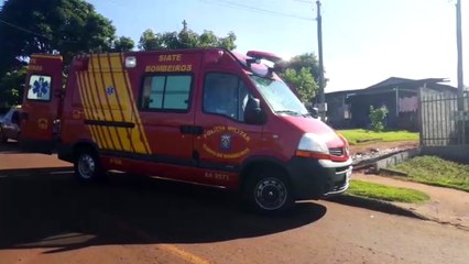 Queda de plano elevado mobiliza Corpo de Bombeiros