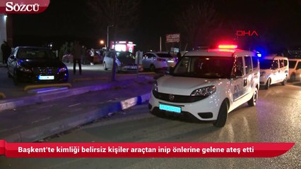 Başkent’te kimliği belirsiz kişiler araçtan inip önlerine gelene ateş etti