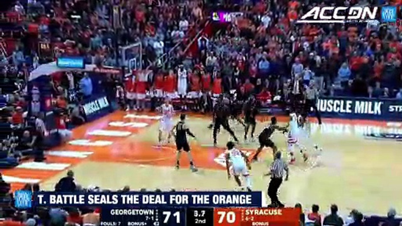 Syracuse's Tyus Battle Hits Game-Winning Jumper...