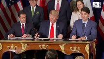 Trump desconcierta a Peña Nieto con su plumón durante firma del T-MEC _ Facebook_HD