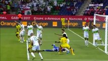الشوط الاول مباراة  الجزائر و زيمبابوي 2- 2  كاس امم افريقيا 2017