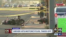 Driver wanted after hitting two motorcyclists in Phoenix