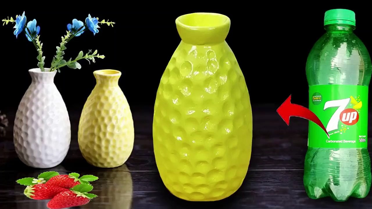Stylist flower vase making at home  Plastic bottle flower vase