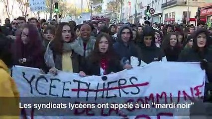 "Mardi noir" dans les lycées: manifestation à Marseille