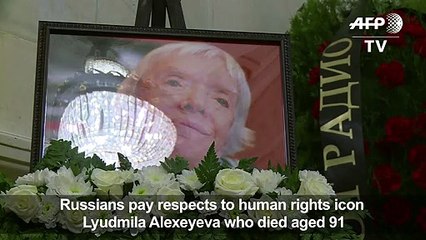 Russians mourn human rights giant Lyudmila Alexeyeva