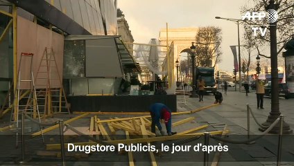 "Gilets jaunes": opération de nettoyage du Drugstore Publicis