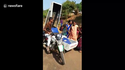 India's motorcycle-ambulances help save lives in remote areas