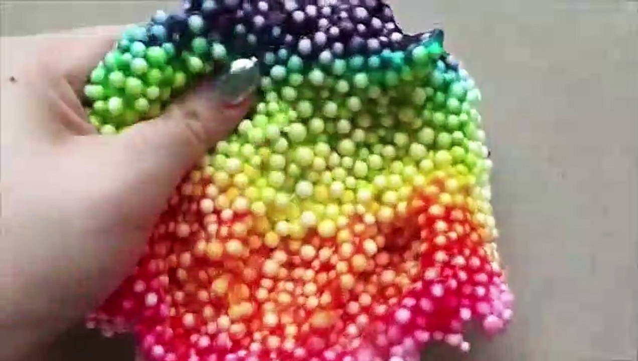 MOST SATISFYING RAINBOW FLOAM SLIME l Rainbow Crunchy Floam Slime ASMR Compilation 2018