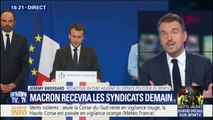 Gilets jaunes: Macron recevra les partenaires sociaux ce lundi