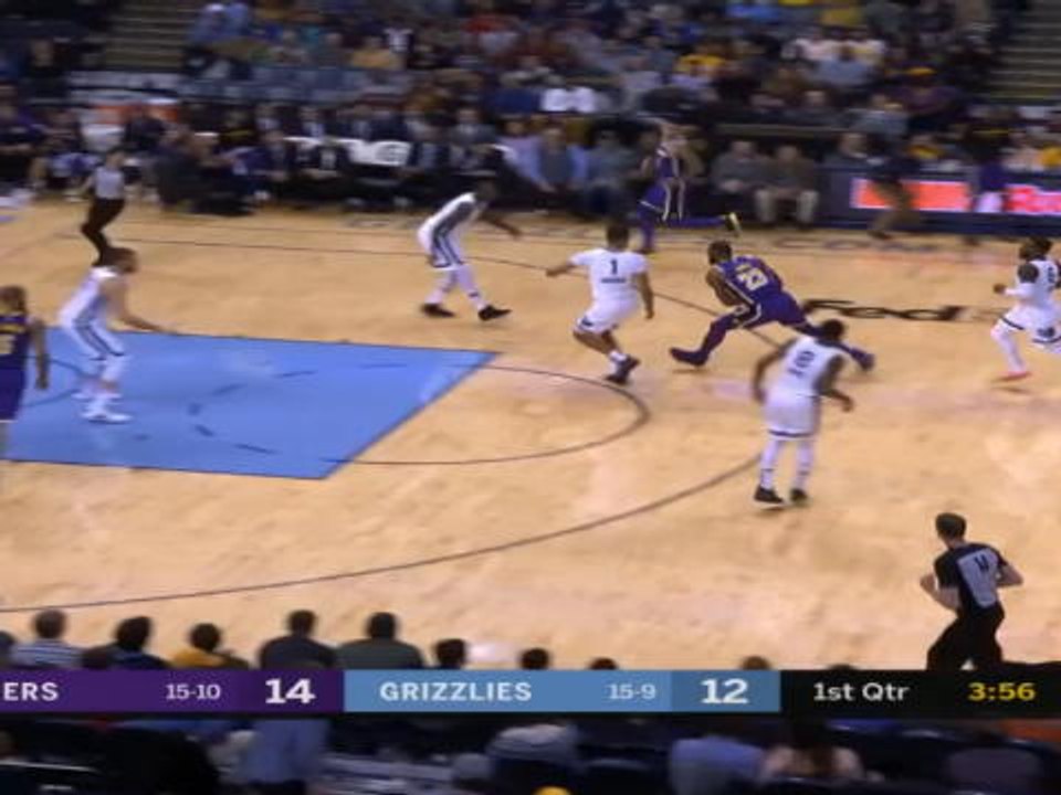 كرة سلّة: ان بي آي: قصّة اليوم: المتألقان ليبرون وكوزما يقودان فوز ليكرز الصريح أمام غريزليز