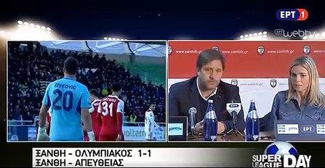 Παρέμβαση Καραπαπά σε ερώτηση στον Μαρτίνς Ξάνθη-Ολυμπιακός 9-12-18