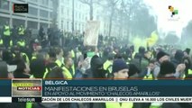 Marcha de Chalecos Amarillos se replica en Bruselas, Bélgica
