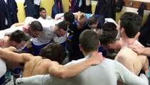 D2 (10ème journée) – La joie du vestiaire du CHAZAY FC après la victoire contre l’AS RHODANIENNE