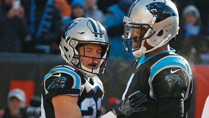 McCaffrey bursts through line for TD