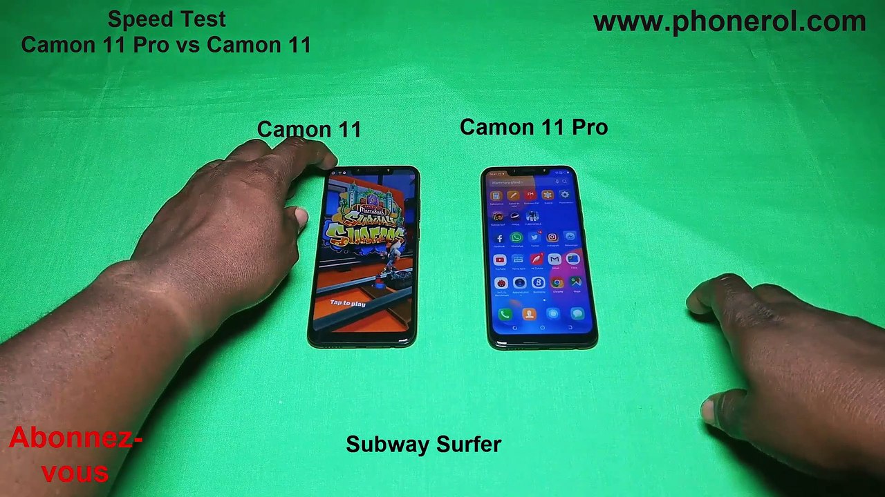 Camon 11 - Camon 11 Pro - Test de vitesse