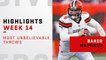Baker Mayfield's most unbelievable throws vs. the Panthers | Week 14
