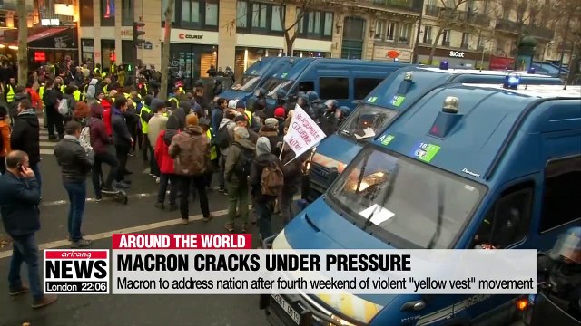 Macron to address nation after fourth weekend of violent yellow vest movement