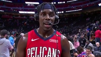 On-Court Postgame Interview: Jrue Holiday vs. Pistons