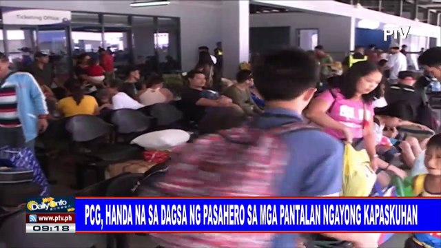 PCG, handa na sa dagsa ng pasahero sa mga pantalan ngayong kapaskuhan