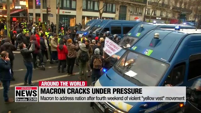 Macron to address nation after fourth weekend of violent yellow vest movement