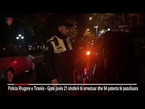 Tiranë, të dehur dhe me shpejtësi deri në 170 km/h në rrugë me lagështirë, arrestohen 21 drejtues