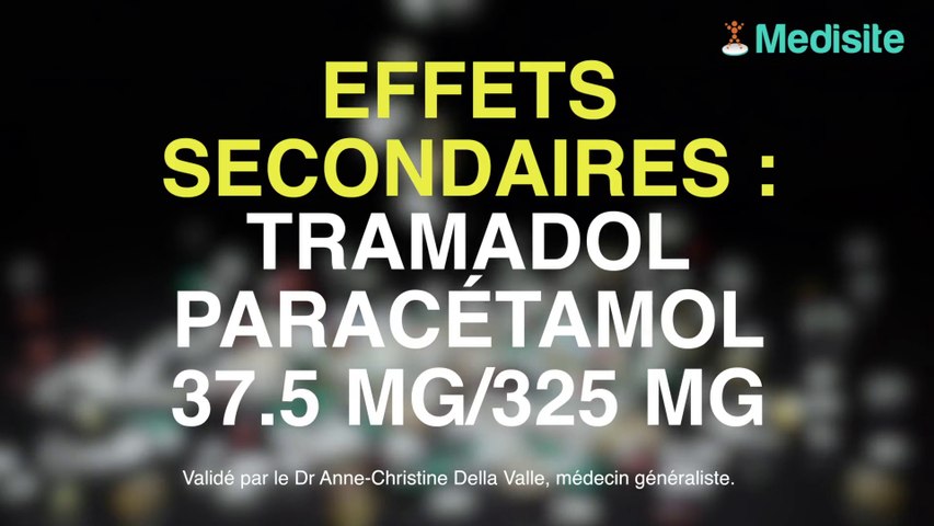 Tramadol/Paracétamol 37.5 mg/325 mg : ses effets...