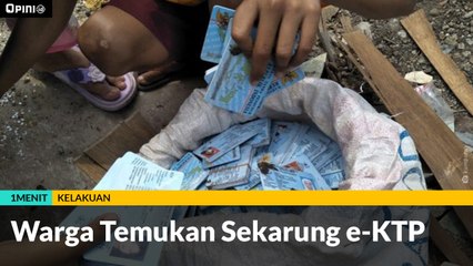 #1MENIT | Warga Temukan Sekarung e-KTP