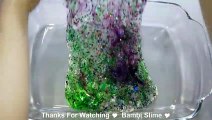 Clear Slime Coloring - Glitter Slime Making - Mixing Random Things Into Clear Slime #1