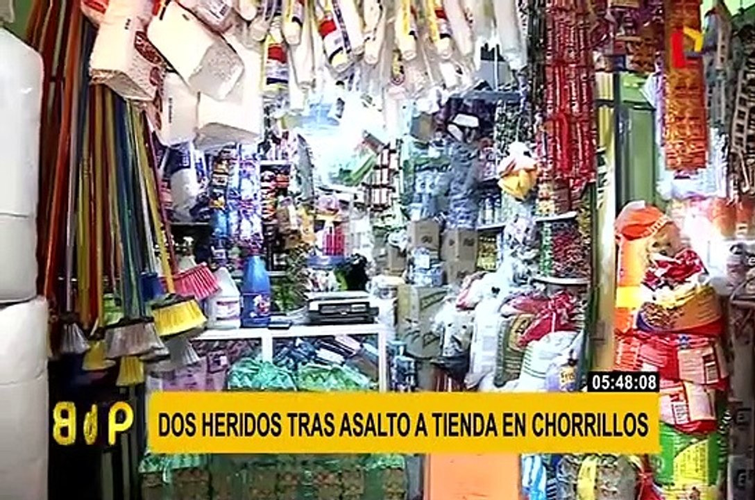 Chorrillos: dos personas resultan heridas de bala tras asalto en tienda de abarrotes
