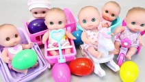 6 Mini Baby Doll Bicycle Bed Rocking Horse Bath & Surprise Eggs Toys