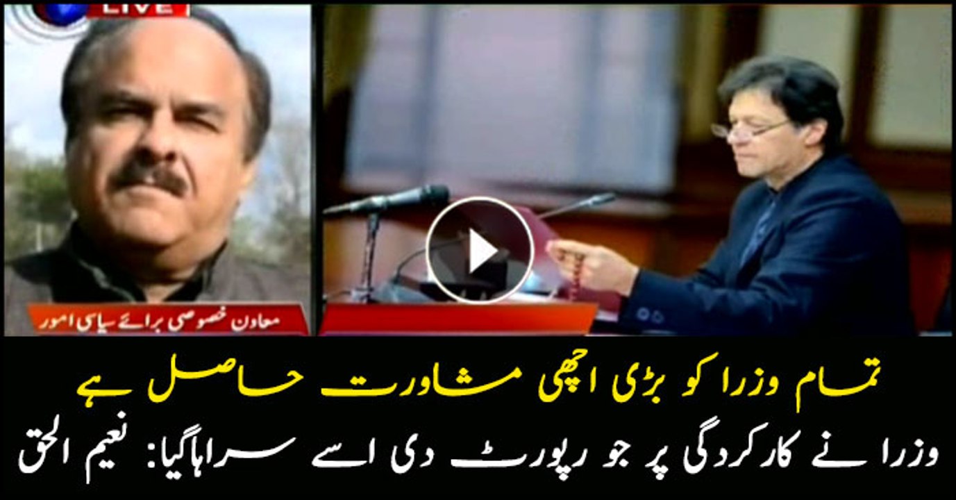 All Ministers are doing good job: Naeem Ul Haq