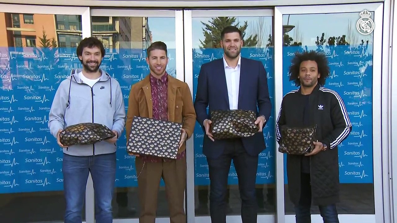 Los entrenadores y los capitanes del Madrid visitaron dos hospitales