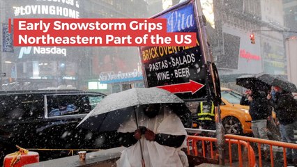 Early Snow Storm Slams North East