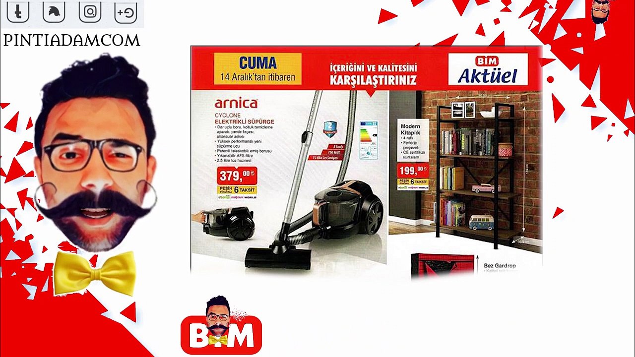 BIM ARNICA CYCLONE ELEKTRIKLI SUPURGE DETAYLI ILK BAKIS - PINTI AKTUEL URUN INCELEME-