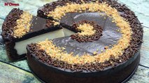 CHOCOLATE VANILLA PUDDING TART I EGGLESS & WITHOUT OVEN