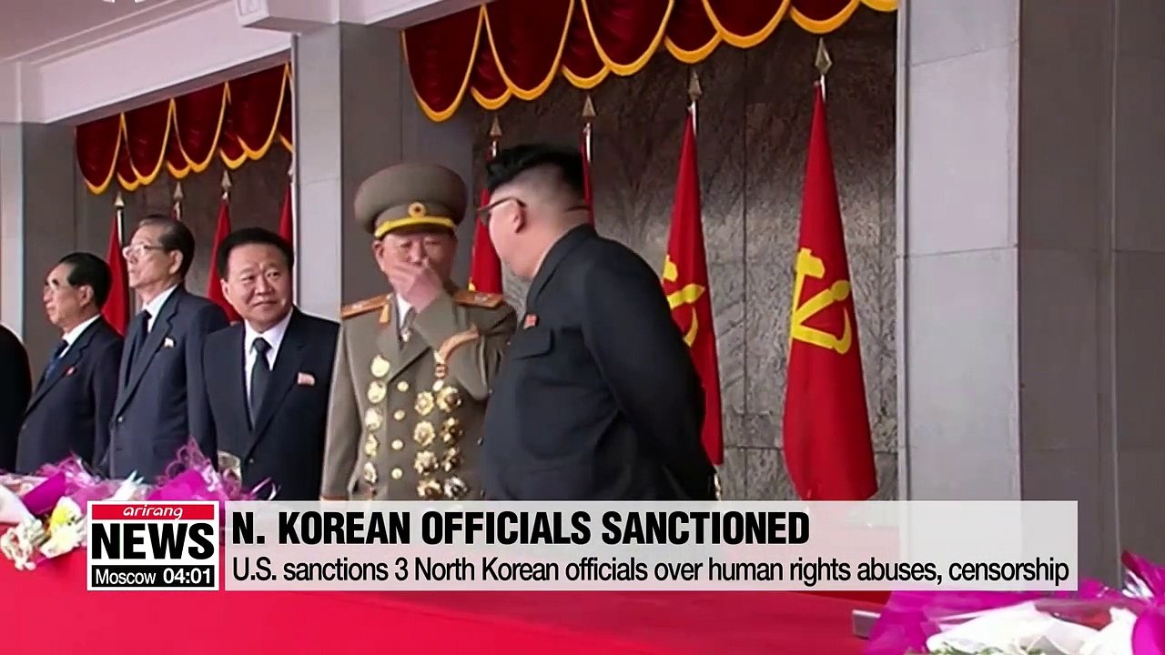 U.S. imposes sanctions on 3 N. Korean officials