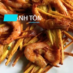Cách làm BÁNH TÔM CHIÊN GIÒN thơm vàng rụm ăn là ghiền