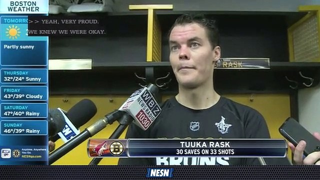Tuukka Rask, Ryan Donato React To 4-3 Victory Over Coyotes