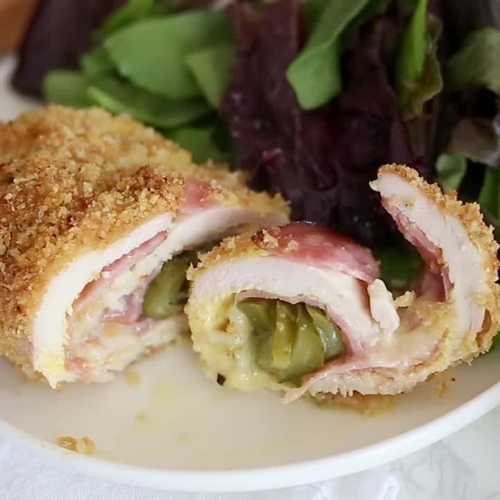 Pickle Ham and Swiss Chicken Roll Ups (Cuban Chicken) video Dailymotion