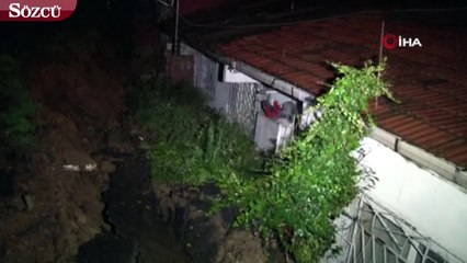 Beşiktaş'ta toprak kayması