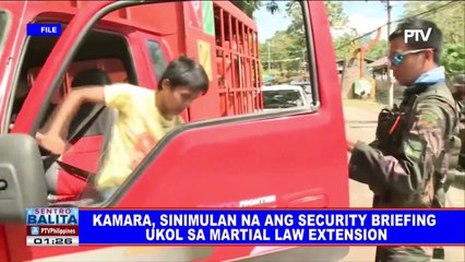 Kamara, sinimulan na ang security briefing ukol sa Martial Law extension