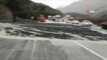 Adıyaman-Malatya Karayolunda Heyelan