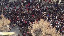 Report TV - Sot dita e 8-të, pamje nga lartë të protestës së studentëve
