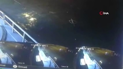 Otomobil Denize Böyle Düştü